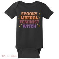 Spooky Liberal Feminist Witch Halloween Baby Bodysuit thumb 0