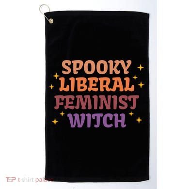 Spooky Liberal Feminist Witch Halloween Golf Towel