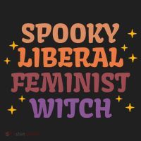 Spooky Liberal Feminist Witch Halloween Golf Towel thumb 3