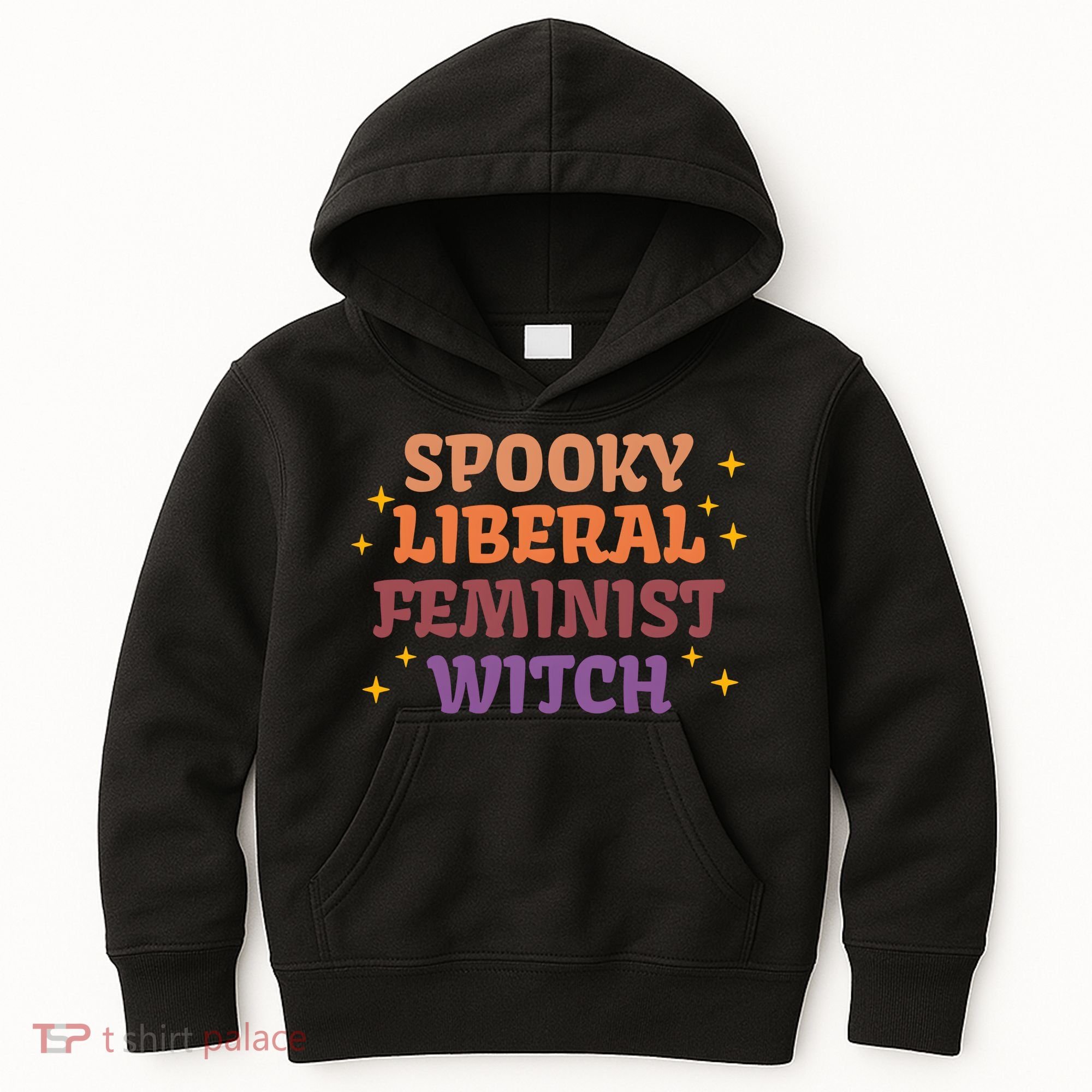 Spooky Liberal Feminist Witch Halloween Kids Hoodie