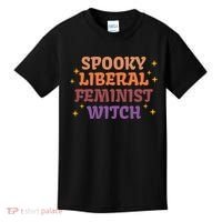 Spooky Liberal Feminist Witch Halloween Kids T-Shirt thumb 0