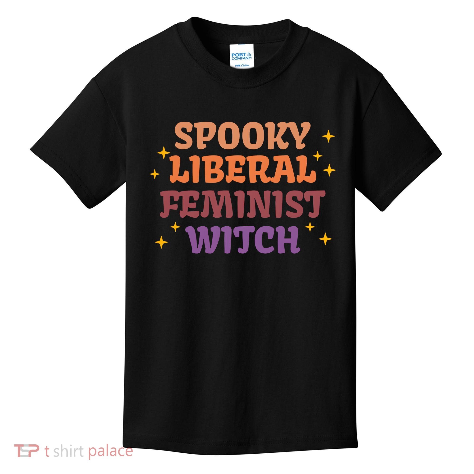 Spooky Liberal Feminist Witch Halloween Kids T-Shirt
