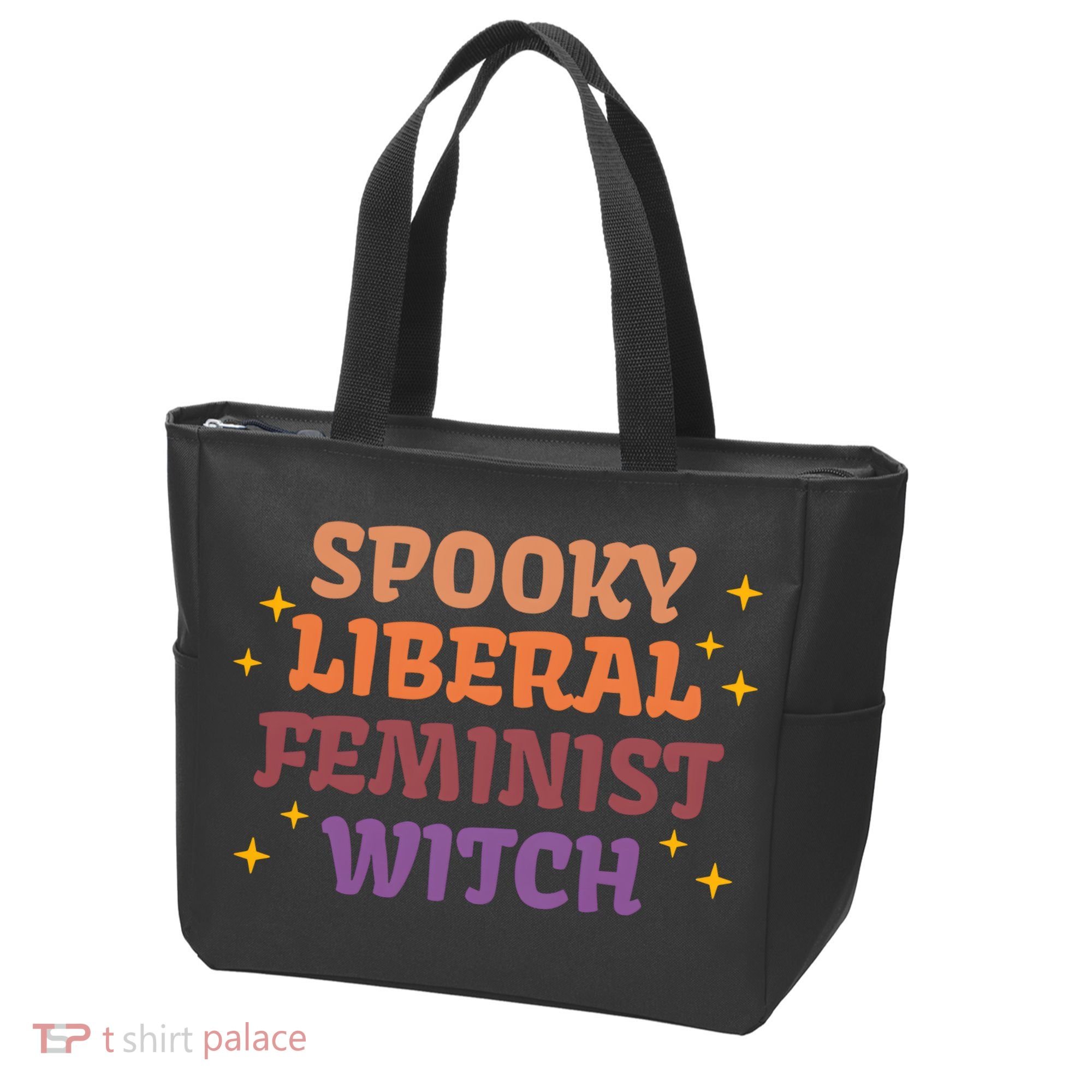 Spooky Liberal Feminist Witch Halloween Tote Bag