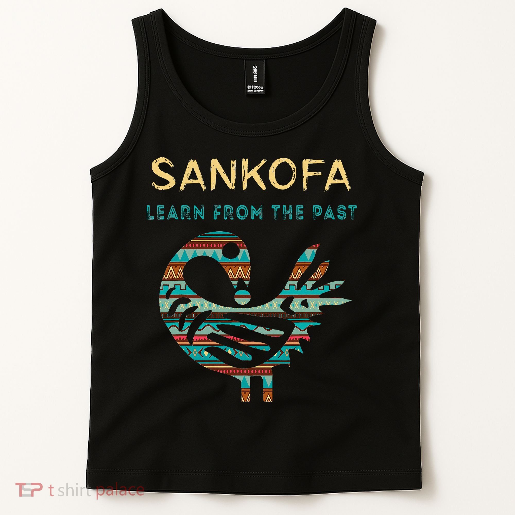 Sankofa Learn From The Past African Bird Black History Tank Top
