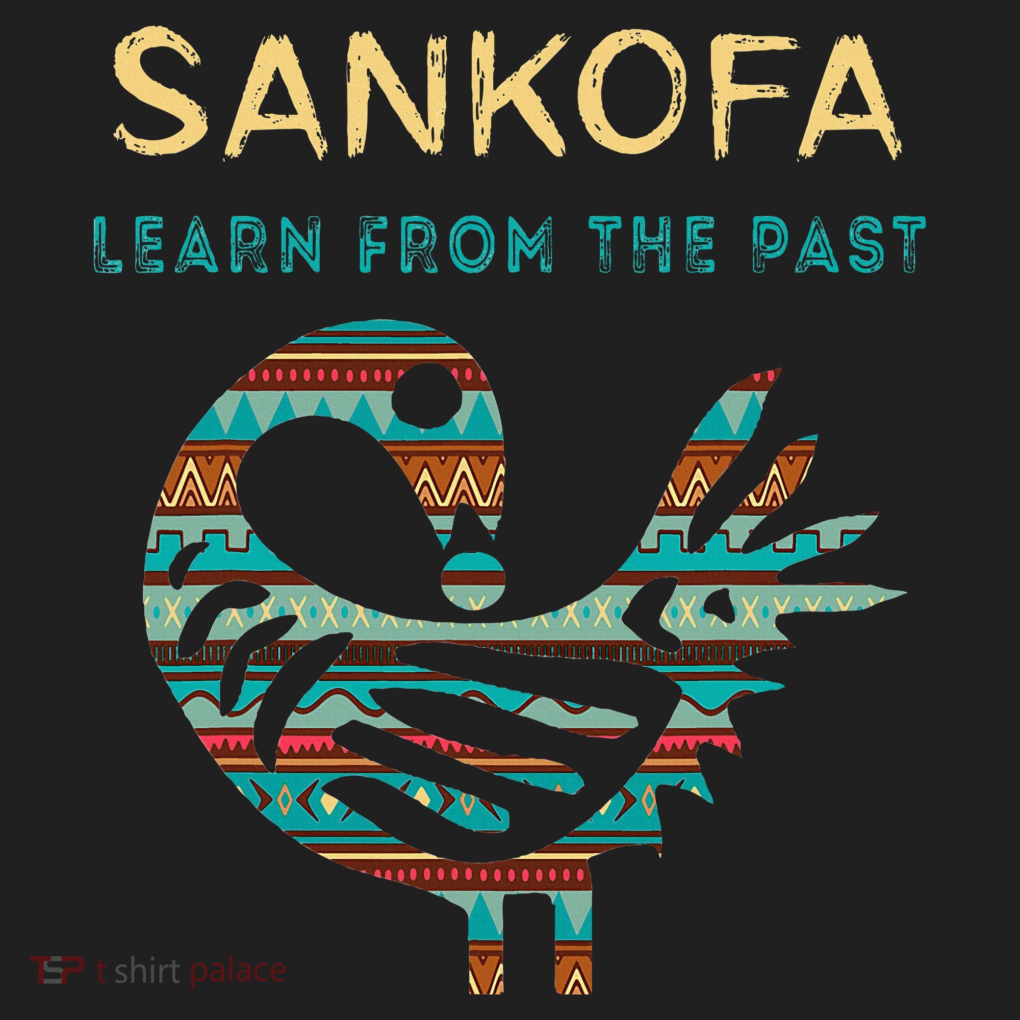 Sankofa Learn From The Past African Bird Black History Golf Towel