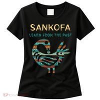 Sankofa Learn From The Past African Bird Black History Women's T-Shirt thumb 0