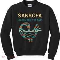 Sankofa Learn From The Past African Bird Black History Kids Sweatshirt thumb 0