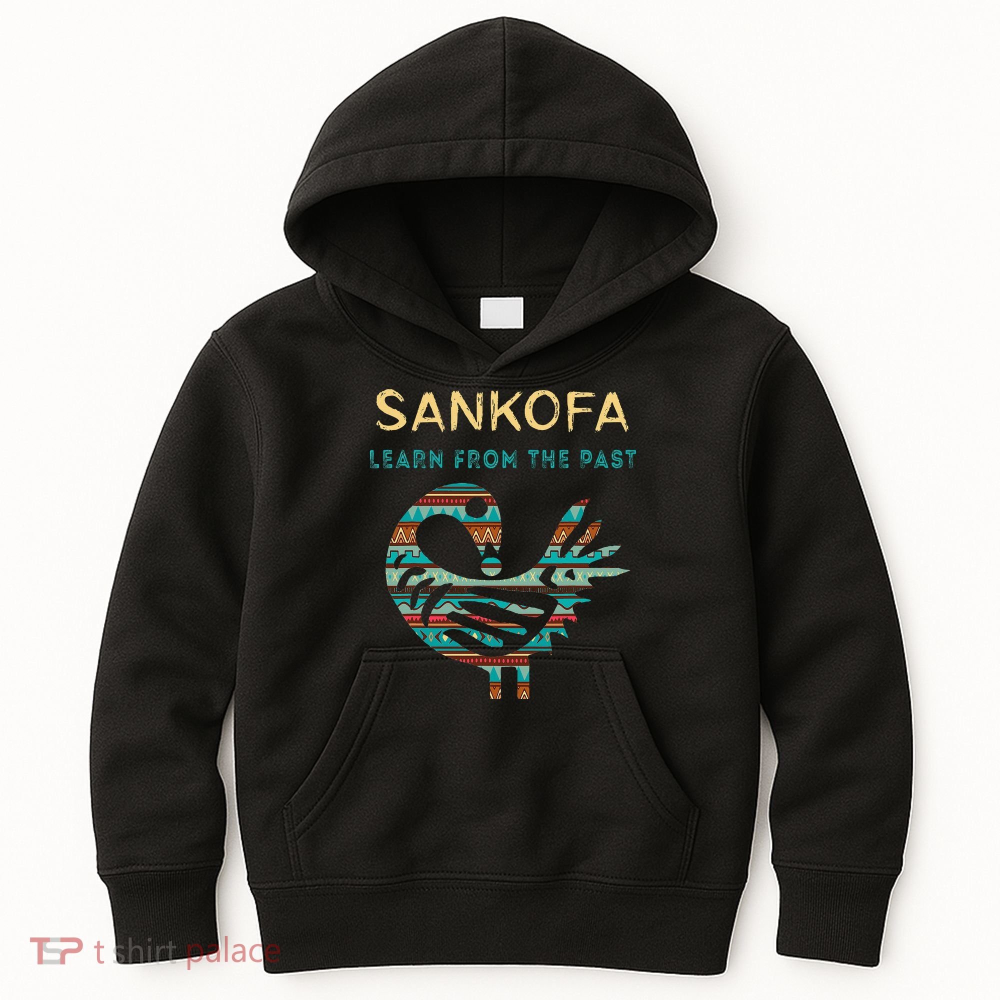 Sankofa Learn From The Past African Bird Black History Kids Hoodie