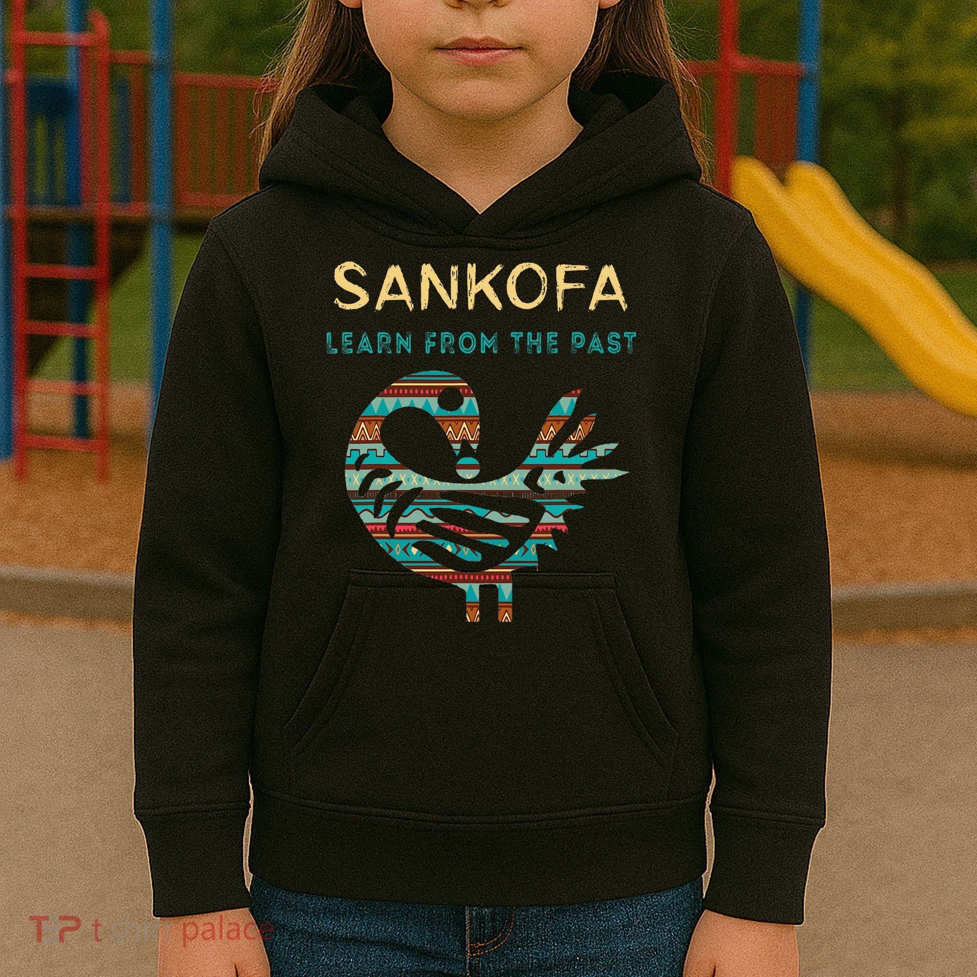 Sankofa Learn From The Past African Bird Black History Kids Hoodie