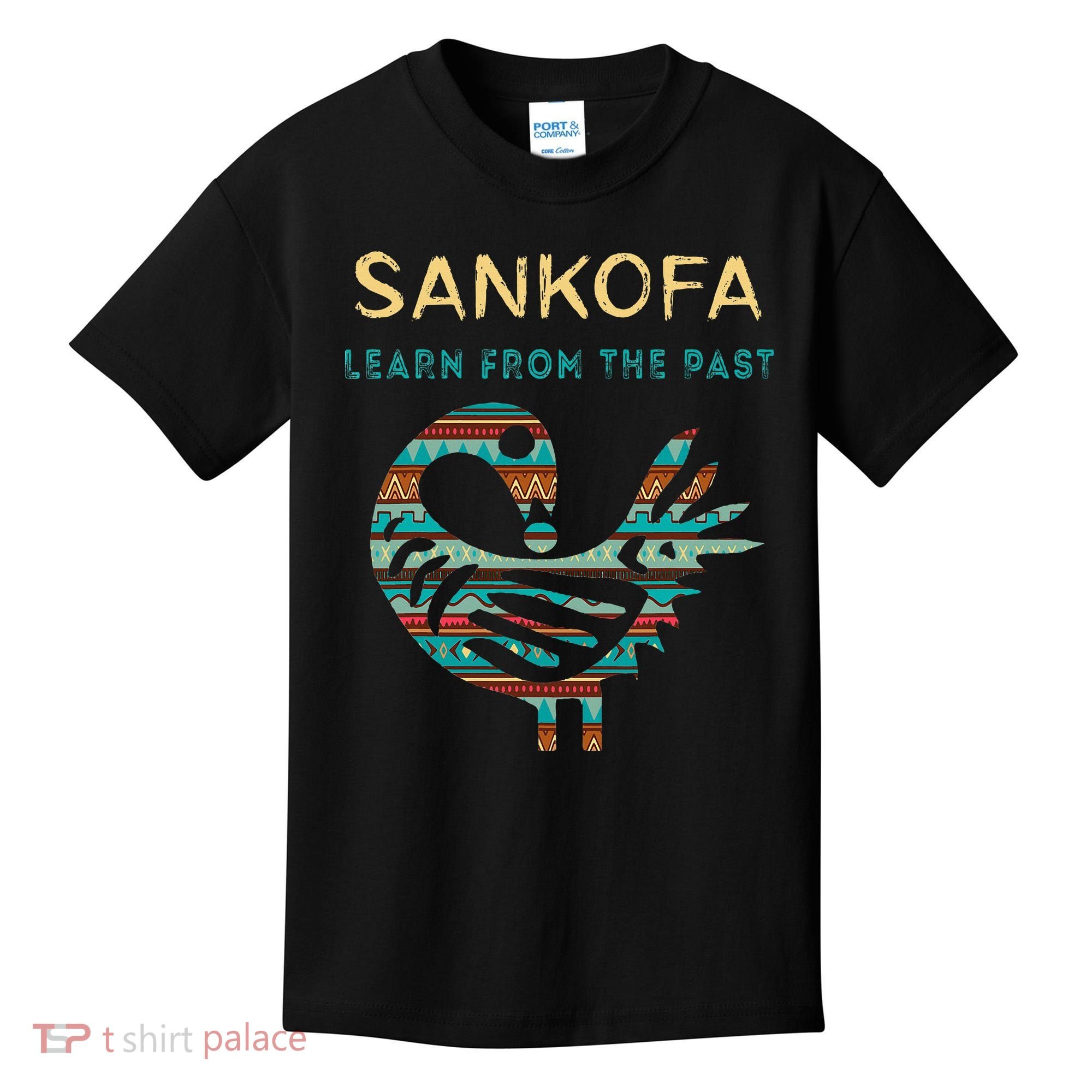 Sankofa Learn From The Past African Bird Black History Kids T-Shirt