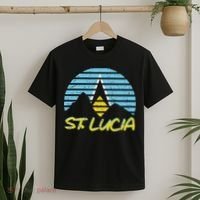 St. Lucia Flag Sunset Pitons Patriotic Vintage Souvenir Gift T-Shirt thumb 2