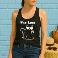 Say Less Funny Cat Women's Tank Top thumb 2