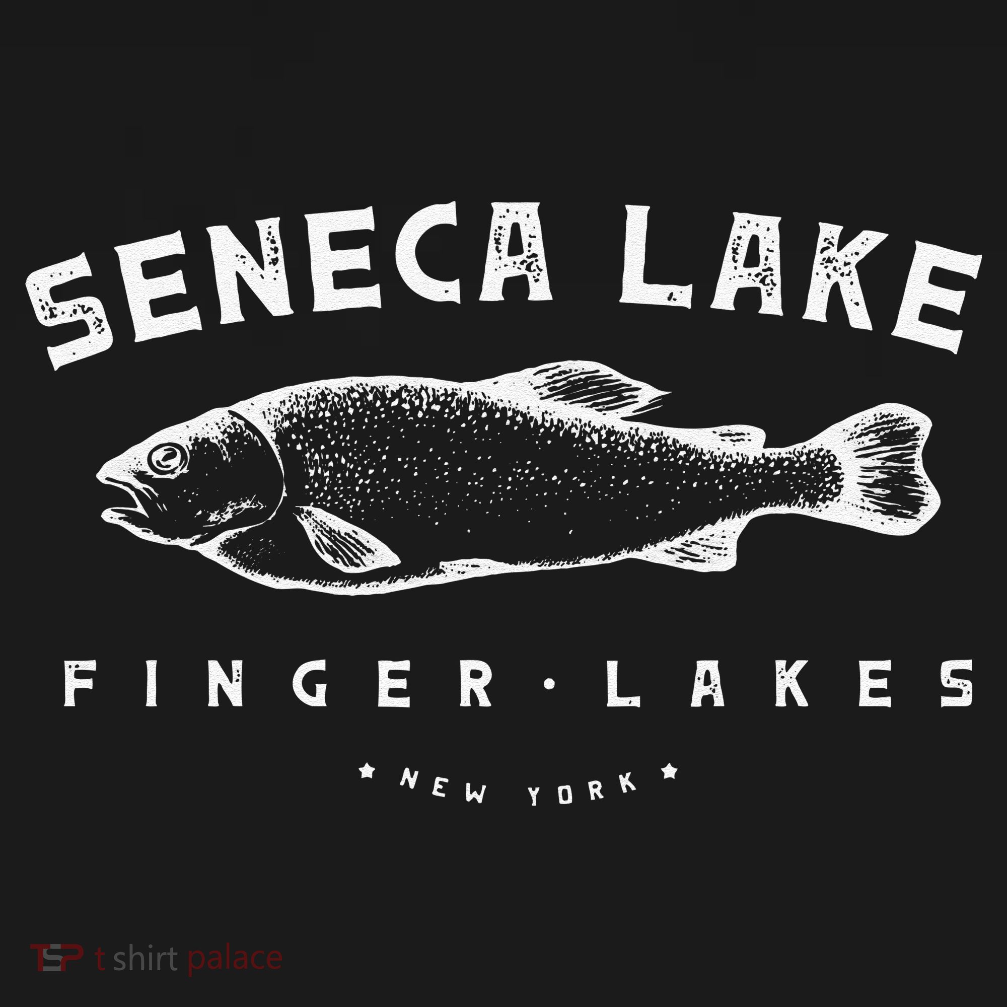 Seneca Lake Gift For Trout Fishing And Finger Lakes Camping Baby Bodysuit