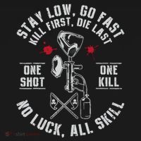 Stay Low Go Fast Funny Paintball Players Slogan Backpack thumb 2
