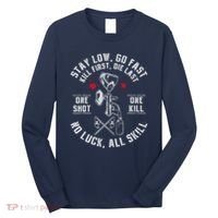 Stay Low Go Fast Funny Paintball Players Slogan Long Sleeve Shirt thumb 0