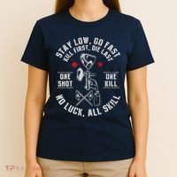 Stay Low Go Fast Funny Paintball Players Slogan T-Shirt thumb 4