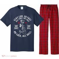 Stay Low Go Fast Funny Paintball Players Slogan Pajama Set thumb 0
