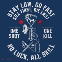 Stay Low Go Fast Funny Paintball Players Slogan Women's Hoodie thumb 2