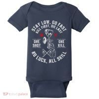 Stay Low Go Fast Funny Paintball Players Slogan Baby Bodysuit thumb 0