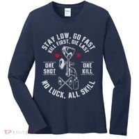 Stay Low Go Fast Funny Paintball Players Slogan Women's Long Sleeve Shirt thumb 0