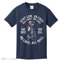 Stay Low Go Fast Funny Paintball Players Slogan Kids T-Shirt thumb 0