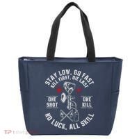 Stay Low Go Fast Funny Paintball Players Slogan Tote Bag thumb 0