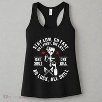 Stay Low Go Fast Funny Paintball Players Slogan Gifts Women's Tank Top thumb 3
