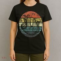 Sloth Lover Gifts Retro Sunset Funny Animal Sloth Silhouette T-Shirt thumb 4