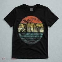 Sloth Lover Gifts Retro Sunset Funny Animal Sloth Silhouette T-Shirt thumb 5