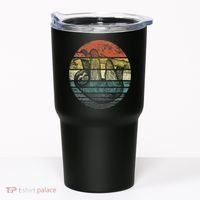 Sloth Lover Gifts Retro Sunset Funny Animal Sloth Silhouette Tumbler thumb 0