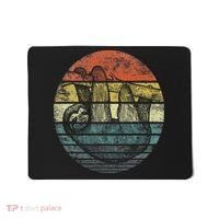 Sloth Lover Gifts Retro Sunset Funny Animal Sloth Silhouette Mousepad thumb 0