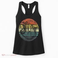 Sloth Lover Gifts Retro Sunset Funny Animal Sloth Silhouette Women's Tank Top thumb 0