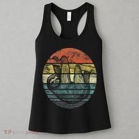 Sloth Lover Gifts Retro Sunset Funny Animal Sloth Silhouette Women's Tank Top thumb 3