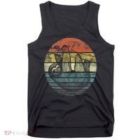 Sloth Lover Gifts Retro Sunset Funny Animal Sloth Silhouette Tank Top thumb 0