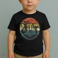 Sloth Lover Gifts Retro Sunset Funny Animal Sloth Silhouette Toddler T-Shirt thumb 2
