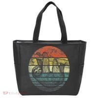 Sloth Lover Gifts Retro Sunset Funny Animal Sloth Silhouette Tote Bag thumb 0