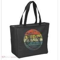 Sloth Lover Gifts Retro Sunset Funny Animal Sloth Silhouette Tote Bag thumb 2