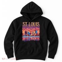 St Louis Gateway Arch Missouri Cityscape Skyline Hoodie thumb 0