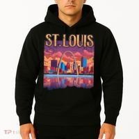St Louis Gateway Arch Missouri Cityscape Skyline Hoodie thumb 2