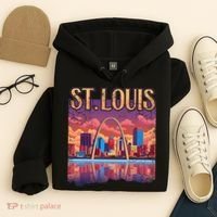 St Louis Gateway Arch Missouri Cityscape Skyline Hoodie thumb 4
