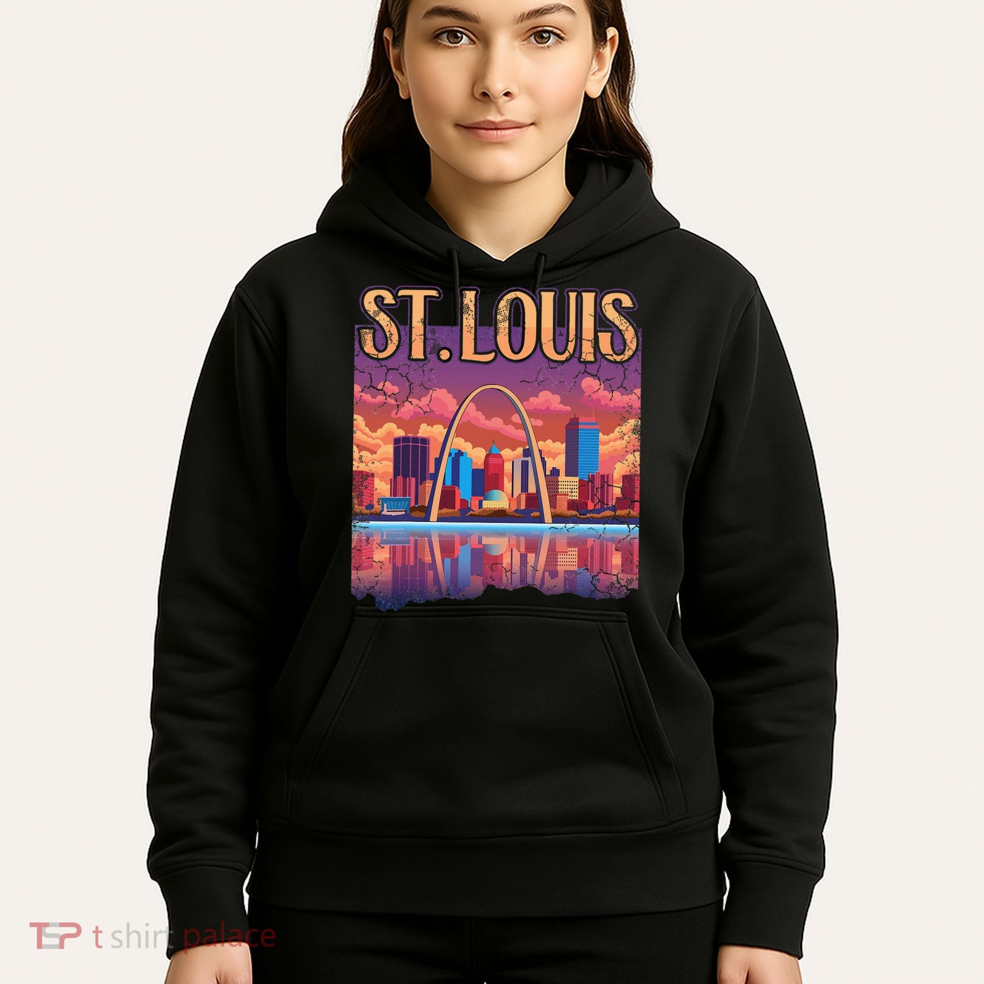 St Louis Gateway Arch Missouri Cityscape Skyline Hoodie