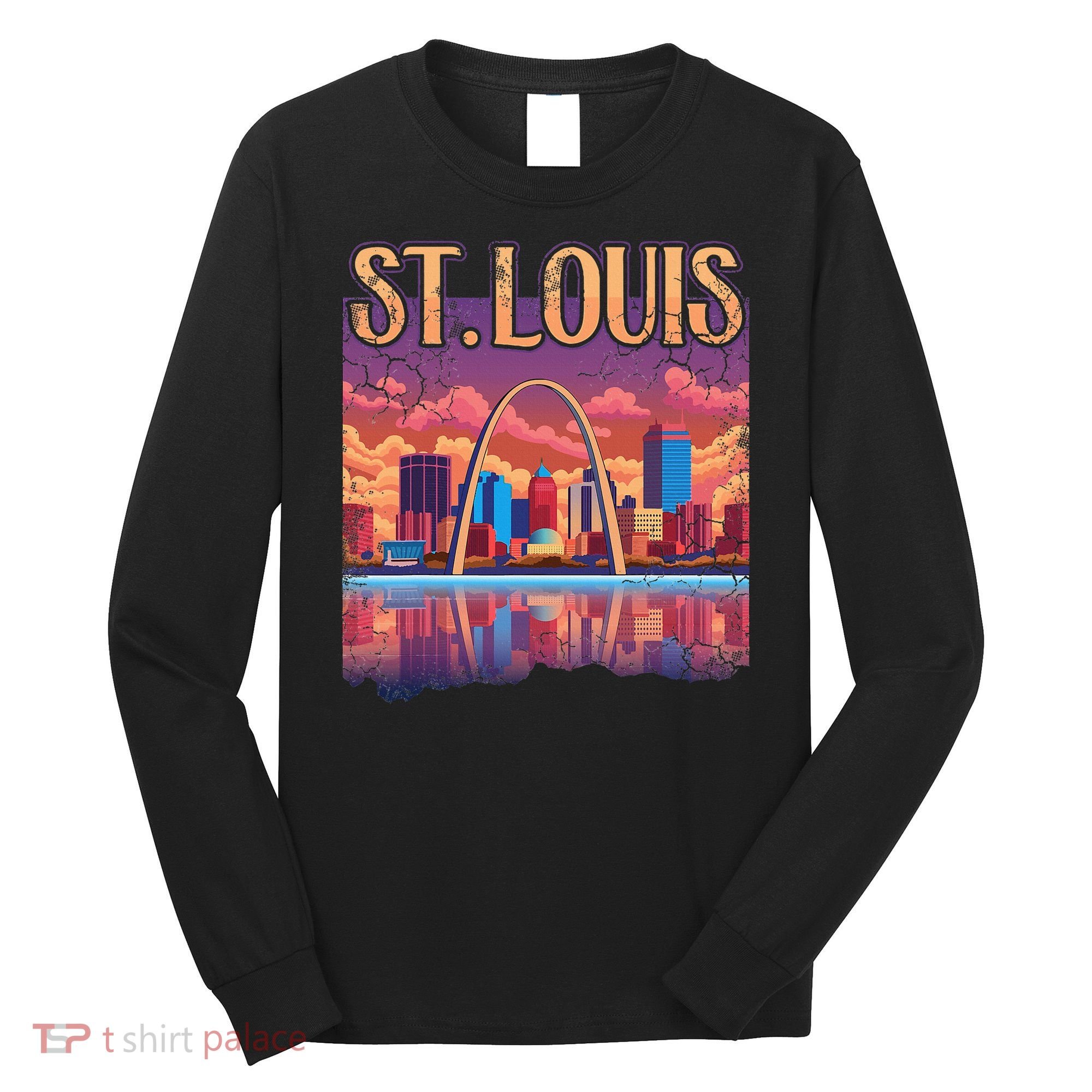 St Louis Gateway Arch Missouri Cityscape Skyline Long Sleeve Shirt