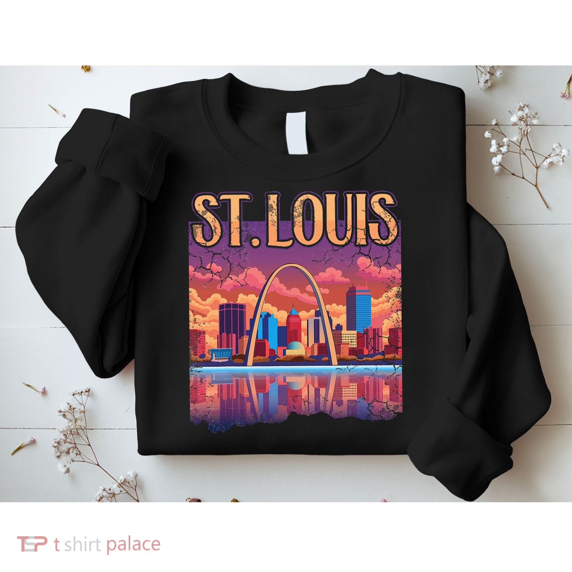 St Louis Gateway Arch Missouri Cityscape Skyline Sweatshirt