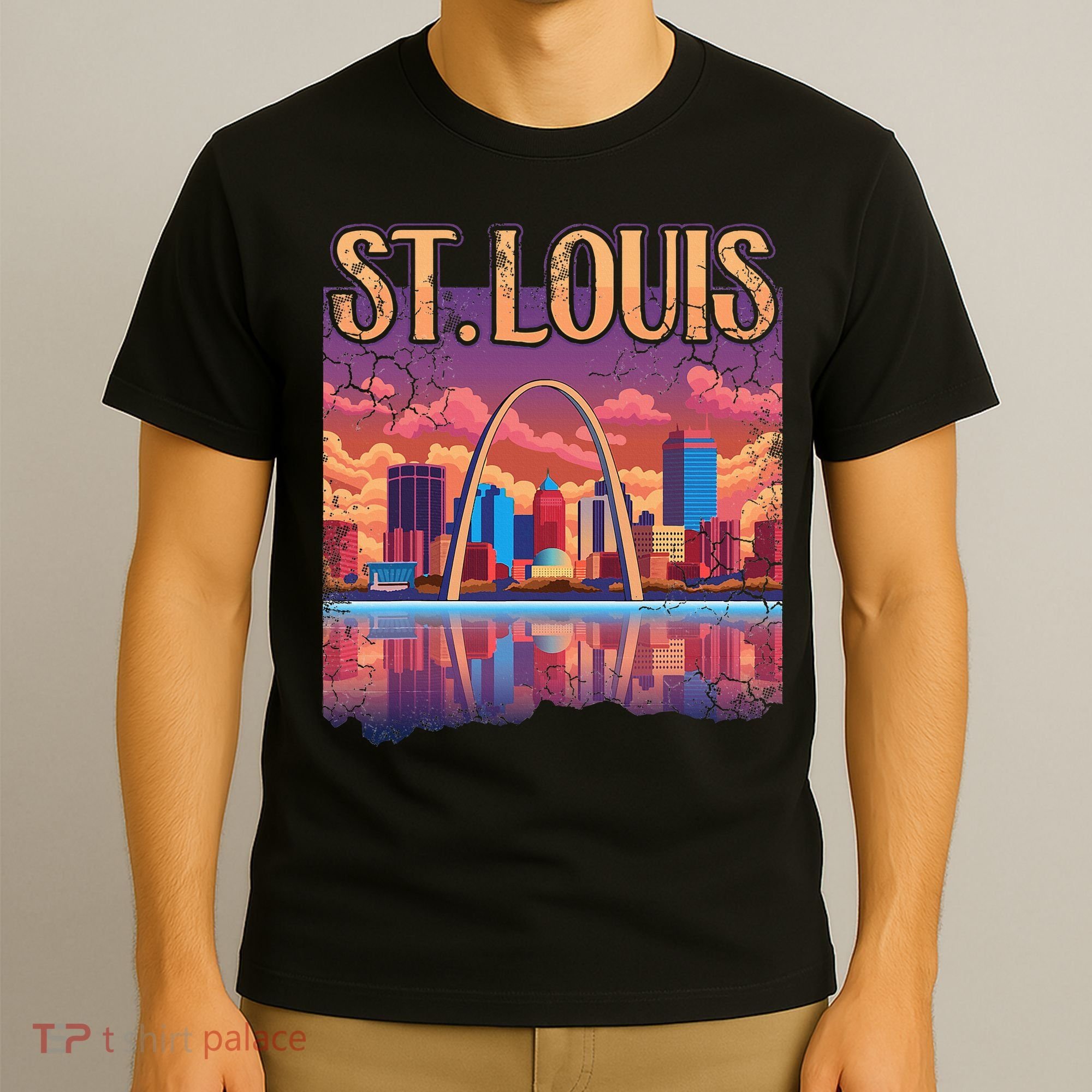 St Louis Gateway Arch Missouri Cityscape Skyline T-Shirt