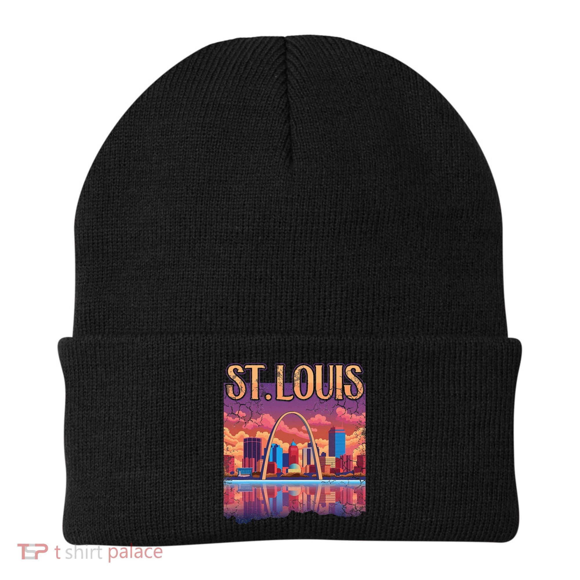 St Louis Gateway Arch Missouri Cityscape Skyline Beanie