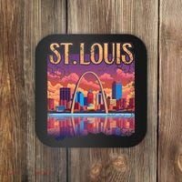 St Louis Gateway Arch Missouri Cityscape Skyline Coaster thumb 0