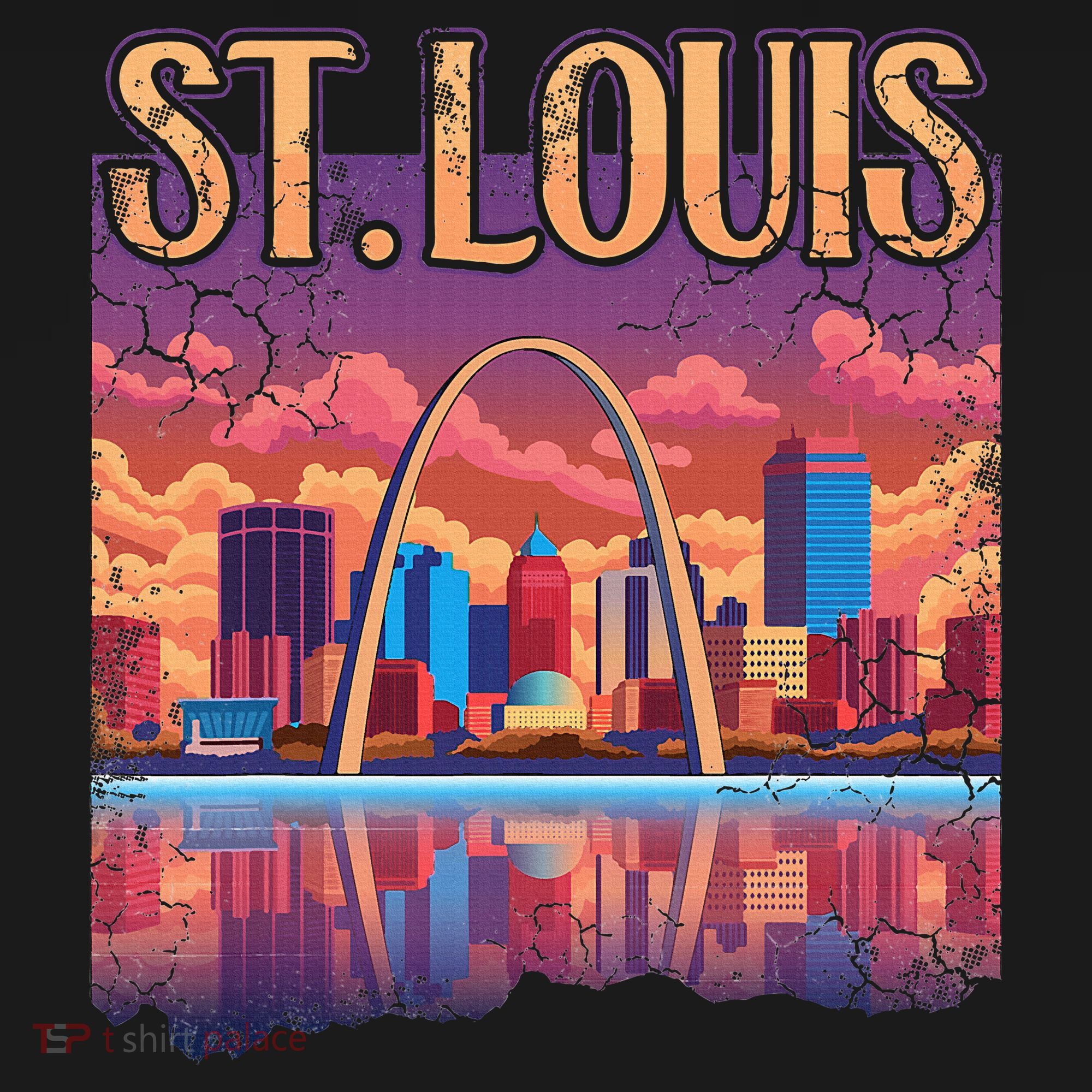 St Louis Gateway Arch Missouri Cityscape Skyline Women's Hoodie