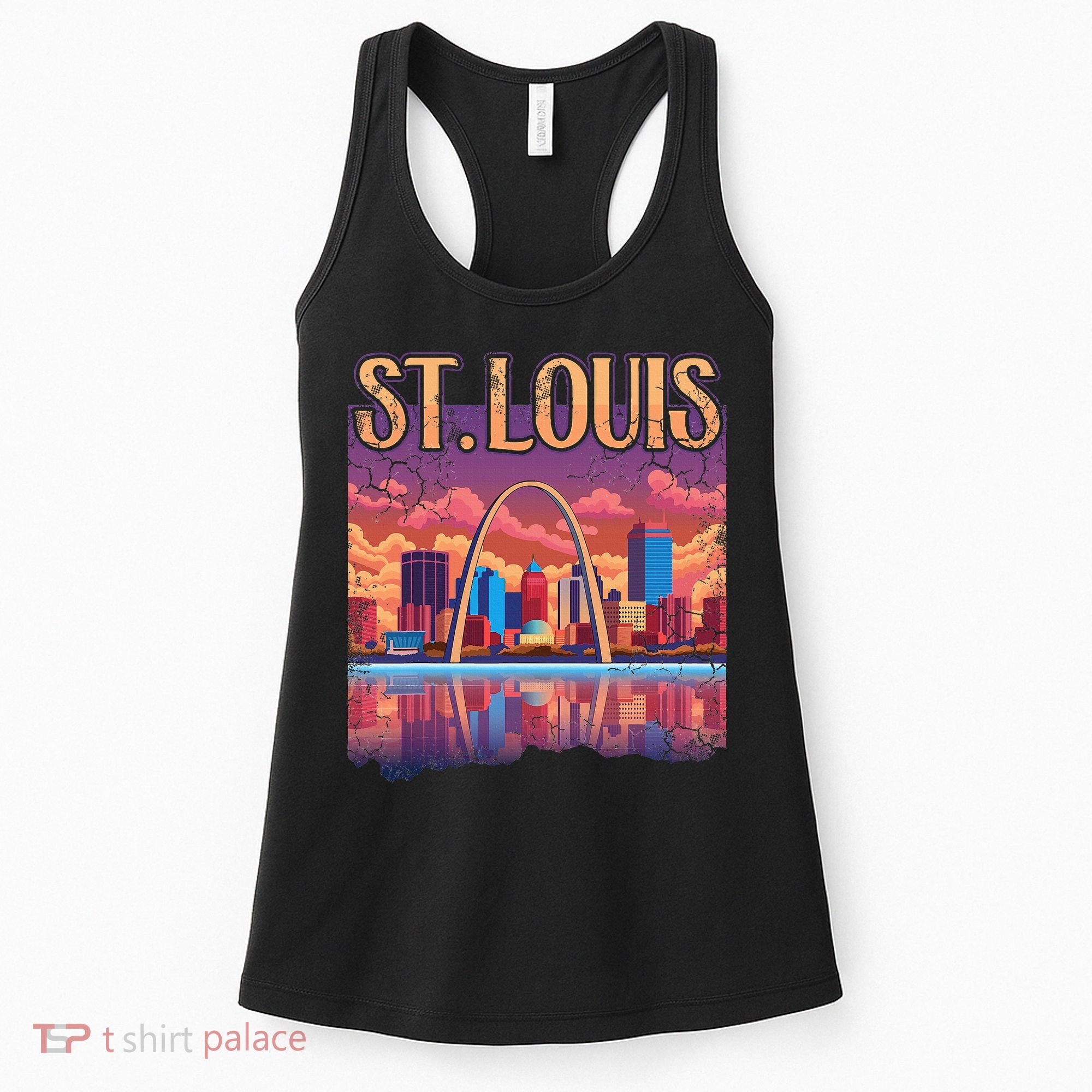 St Louis Gateway Arch Missouri Cityscape Skyline Women's Tank Top