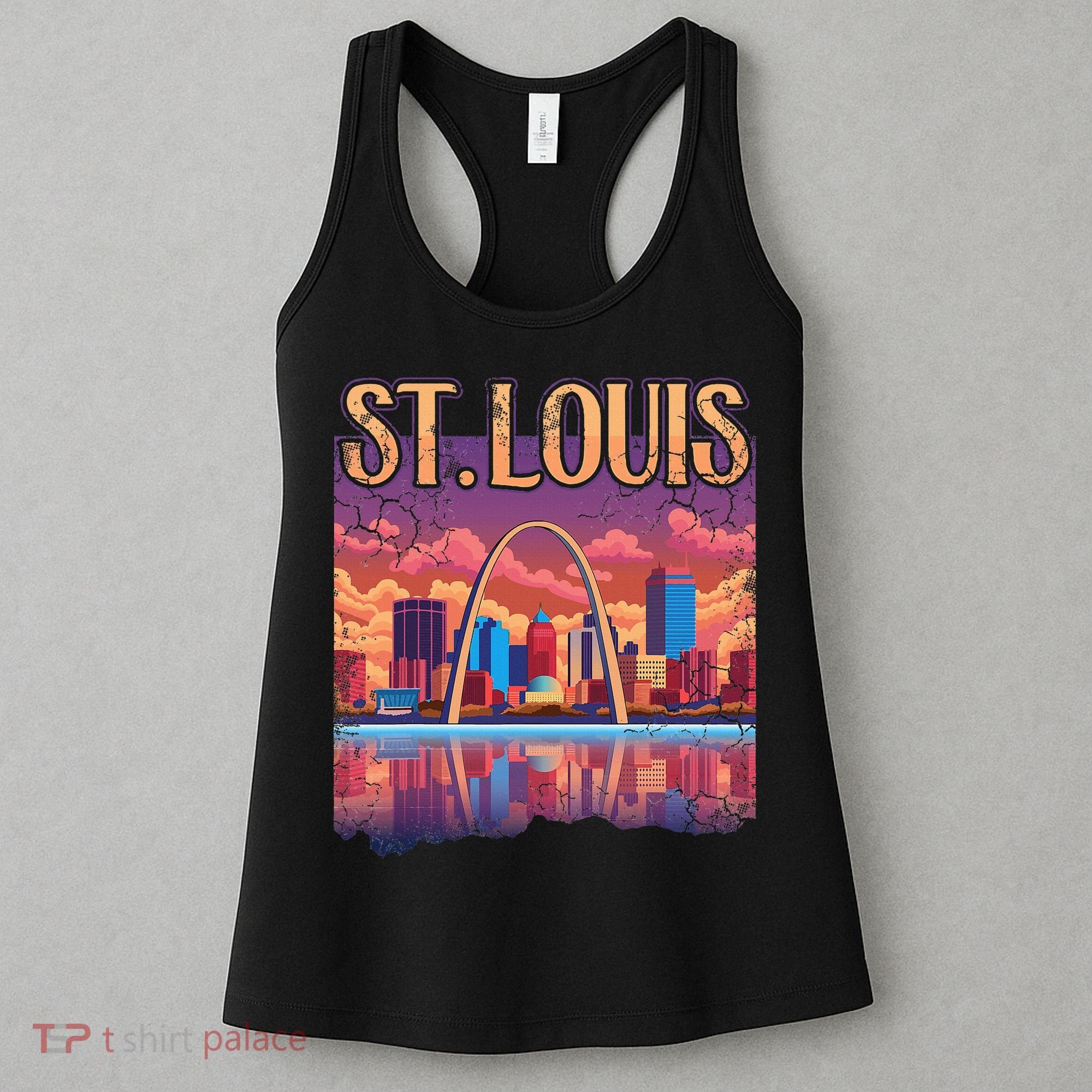 St Louis Gateway Arch Missouri Cityscape Skyline Women's Tank Top