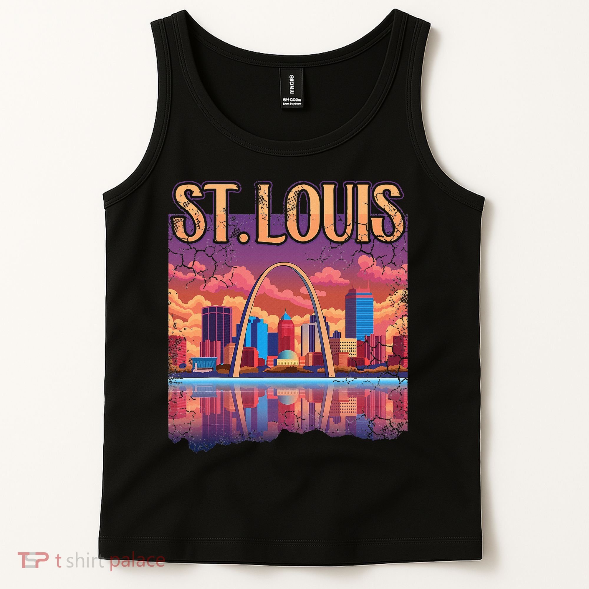 St Louis Gateway Arch Missouri Cityscape Skyline Tank Top
